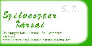 szilveszter karsai business card